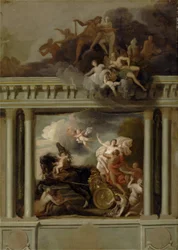 Die Entführung der Proserpina, Entwurf für die Treppe des Devonshire House, London, ca. 1704