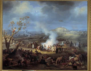 Biwak von Napoleon I. am Vorabend der Schlacht von Austerlitz am 1. Dezember 1805