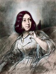 Porträt von George Sand nach Louis Leopold Boilly