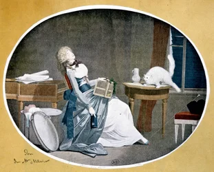Reproduktion eines Gemäldes von Louis Boilly (1761-1845).