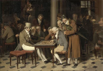 Innenansicht eines Cafés La partie de dames im Café Lamblin im Palais-Royal