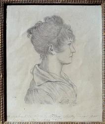 Profilporträt von Josephine de Beauharnais (1763-1814). Zeichnung von Louis Leopold Boilly (1761-1845) 1793. Malmaison, Musée du Château