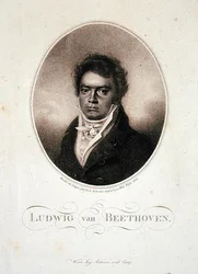 Ludwig van Beethoven, graviert von Blasius Hofel, 1814