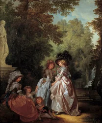 Frauen und Kinder in einem Park