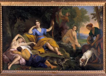 Die Rast der Göttin Diana und ihrer Gefährtinnen Gemälde von Louis Boullongne dem Jüngeren (1654-1733) 18. Jahrhundert Tours, Musée des Beaux-Arts