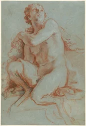 Sitzender Faun