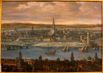 Ansicht von Sevilla - Gemälde zugeschrieben Louis de Caulery (1580-1621), Öl auf Leinwand, Anfang 17. Jahrhundert - Museum der Schönen Künste von Sevilla, Spanien