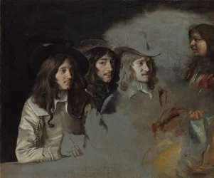 Drei Männer und ein Junge, ca. 1647-1648