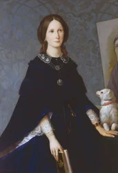 Selbstporträt, circa 1865, Gemälde von Louisa Grace Bartolini (1818-1865), Öl auf Leinwand