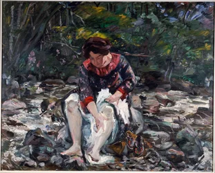 Mädchen im Bach, 1913