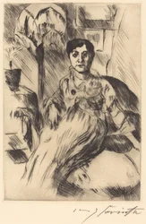Interieur mit Frau