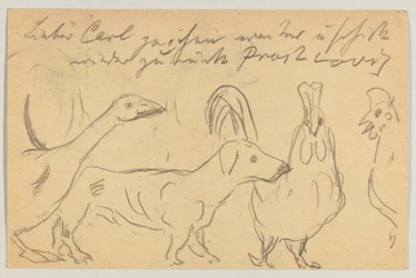 Lovis Corinth an Carl Strathmann: Postkarte, Poststempel 26. August 1905