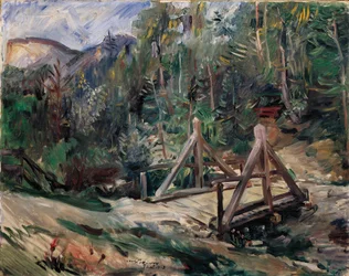 Tiroler Landschaft mit Brücke