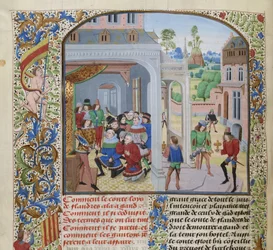 Huldigung von Ludwig II. von Male durch eine Deputation von Gent, ca. 1470-1475