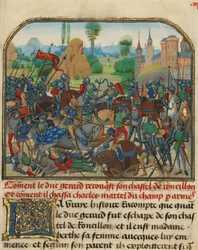 Die Schlacht vor der Burg von Roussillon