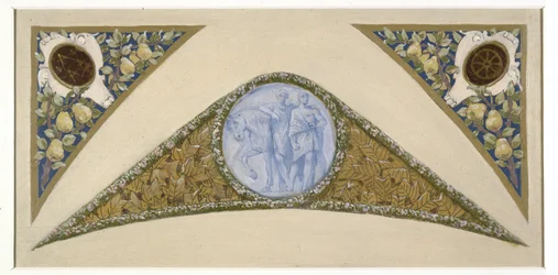 Skizze für die Festtreppe im Pariser Rathaus: Zwillinge, zwischen 1888 und 1898
