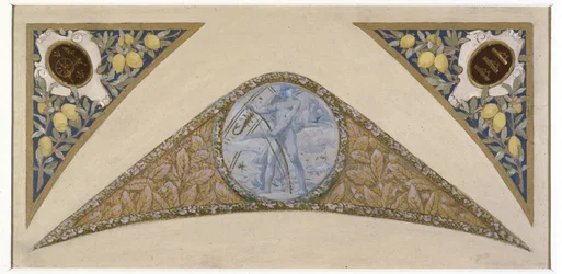 Skizze für die Festtreppe im Pariser Rathaus: Krebs, zwischen 1888 und 1898