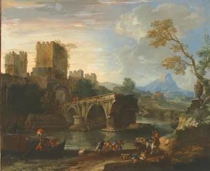 Capriccio mit der zerbrochenen Brücke