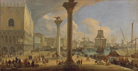 Der Molo mit dem Dogenpalast, um 1710