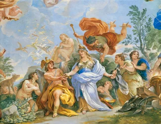 Fresko mit der Apotheose der Familie Medici (Detail)