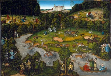 Jagd in der Nähe von Schloss Hartenfels