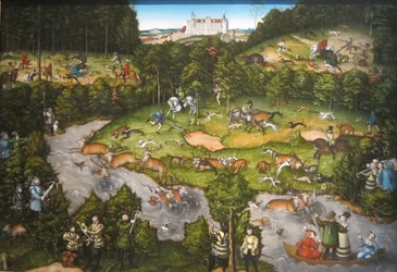 Jagd in der Nähe von Schloss Hartenfels