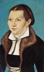 Porträt von Katharina Luther, geb. Katharina von Bora 1499-1552, 1529