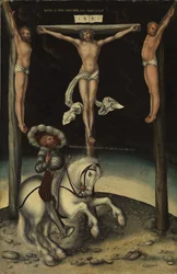 Der Zenturio Longinus unter den Kreuzen Christi und der beiden Diebe, 1539