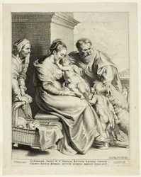 Die Heilige Familie mit der heiligen Elisabeth und dem kleinen Johannes dem Täufer