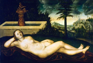 Nymphe am Brunnen