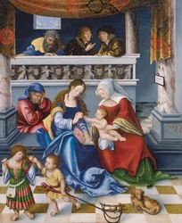 Die Heilige Sippe (sogenanntes Torgauer Altarbild) zentrale Tafel