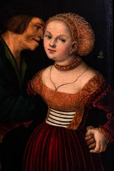 Der alte Mann in Liebe oder Die ungleichen Liebenden, Detail, ca. 1530