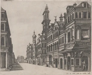 Perspektivische Ansicht einer Straße