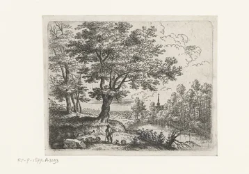 Landschaft mit einem Hirten