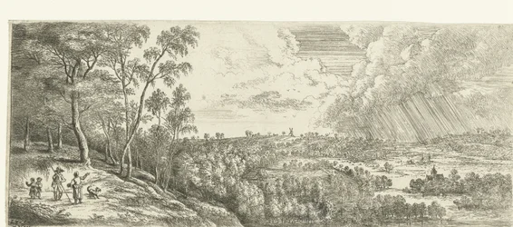 Landschaft mit Regenschauer