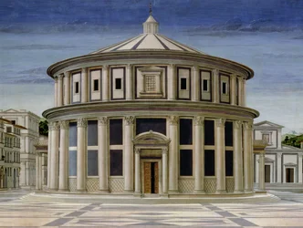 Ansicht einer idealen Stadt oder Die Stadt Gottes (Detail)