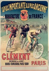 Plakat zur Werbung für die Zyklen Clement, 1891