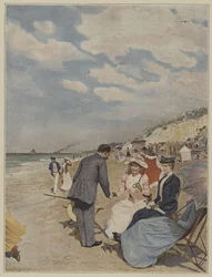 In Etretat, die Saison war in vollem Gange