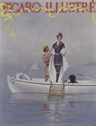 Volles Wasser im Meer. Titelbild von Le Figaro Illustre, August 1894