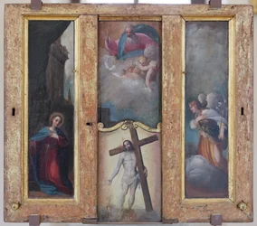 Verkündigung, Gottvater in Herrlichkeit und das kostbare Blut Christi