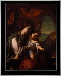 Die Madonna und das Kind mit St. Antonius Abt