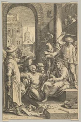 Die Krönung mit Dornen, aus Die Passion Christi, ca. 1623