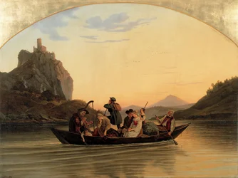Überquerung bei Schreckenstein, 1837