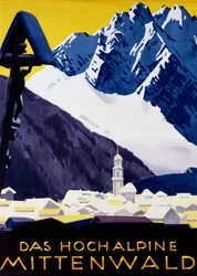 Das hochalpine Mittenwald, ca. 1930