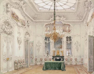 Innenräume des Winterpalastes. Das Grüne Speisezimmer, 1852