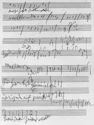 Handschriftliche Musikpartitur