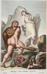 Herkules rettet Hesione, Buch XI, Illustration aus Ovids Metamorphosen, Florenz, 1832