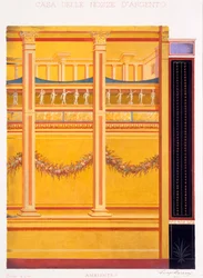 Wanddekorationen aus dem Haus der Silberhochzeit, Pompeji, 1897
