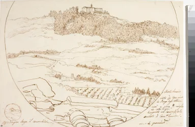 Ansicht des Monte Senario bei Florenz