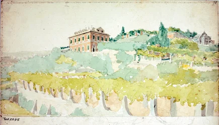 Ansicht der Villa des Marchese Gian Carlo di Negro, bekannt als Villetta Di Negro, in Genua, um 1820.